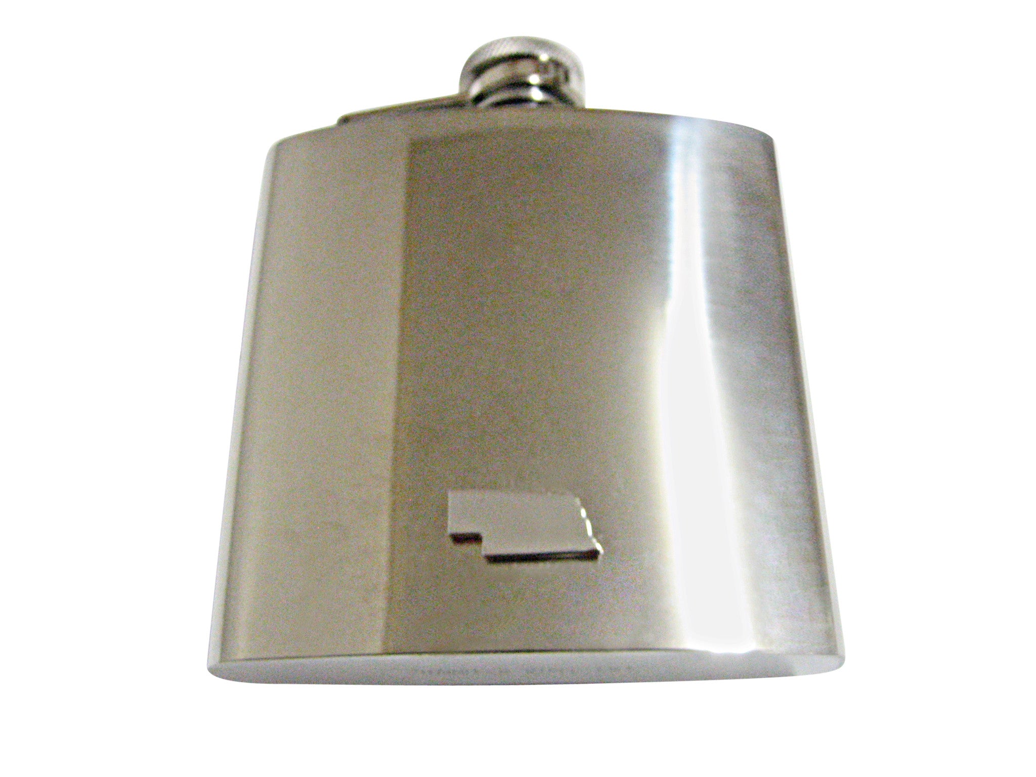 Nebraska State Map Shape 6 Oz. Stainless Steel Flask