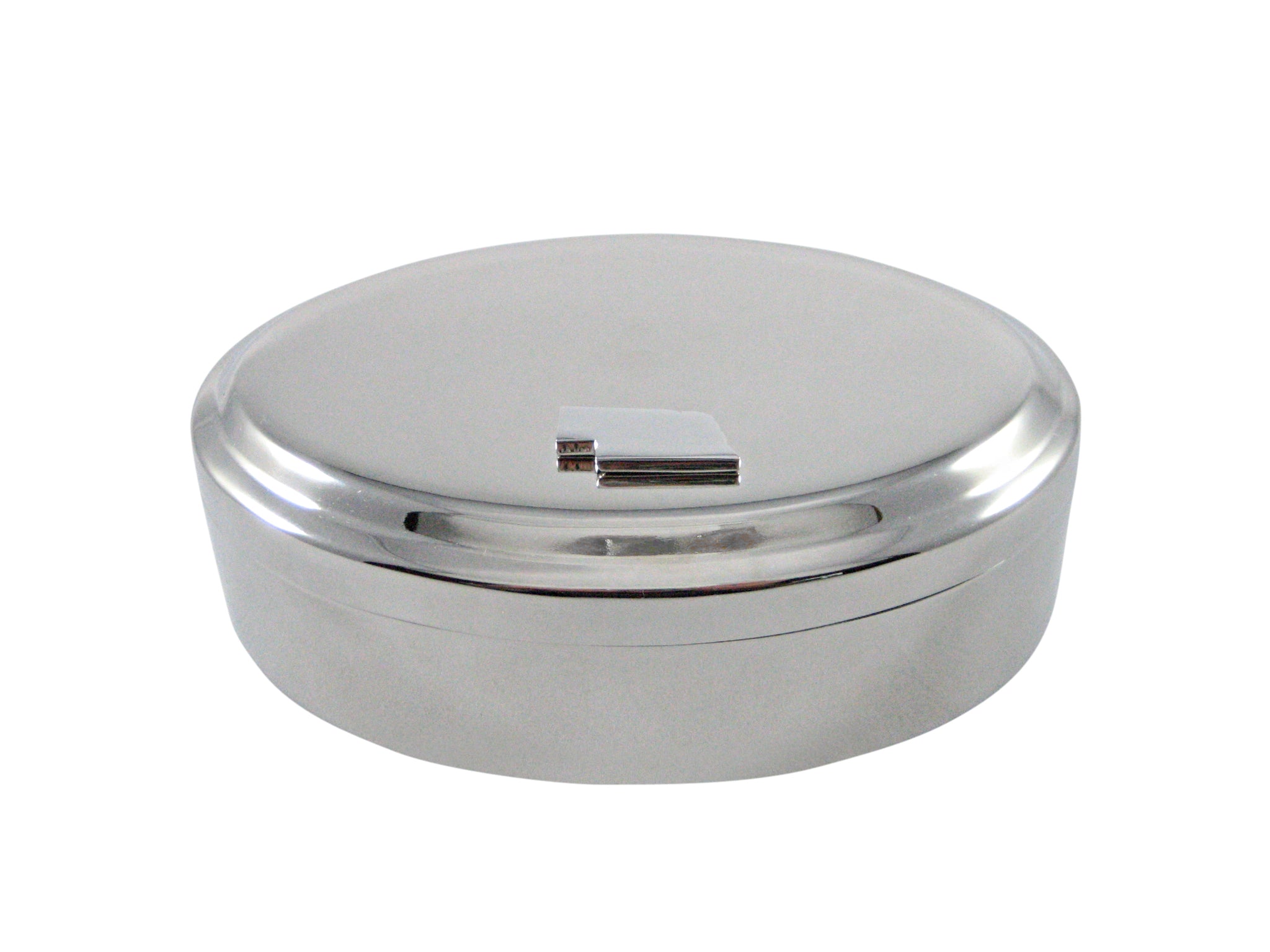 Nebraska State Map Shape Pendant Oval Trinket Jewelry Box