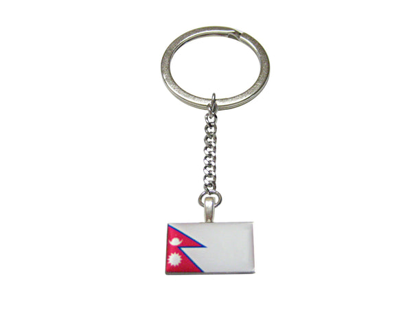 Nepal Flag Pendant Keychain