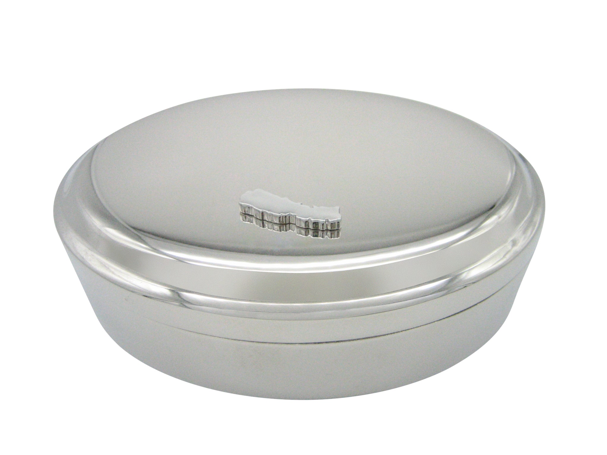 Nepal Map Shape Pendant Oval Trinket Jewelry Box