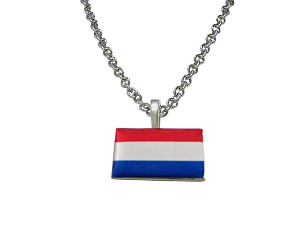 Netherlands Flag Pendant Necklace