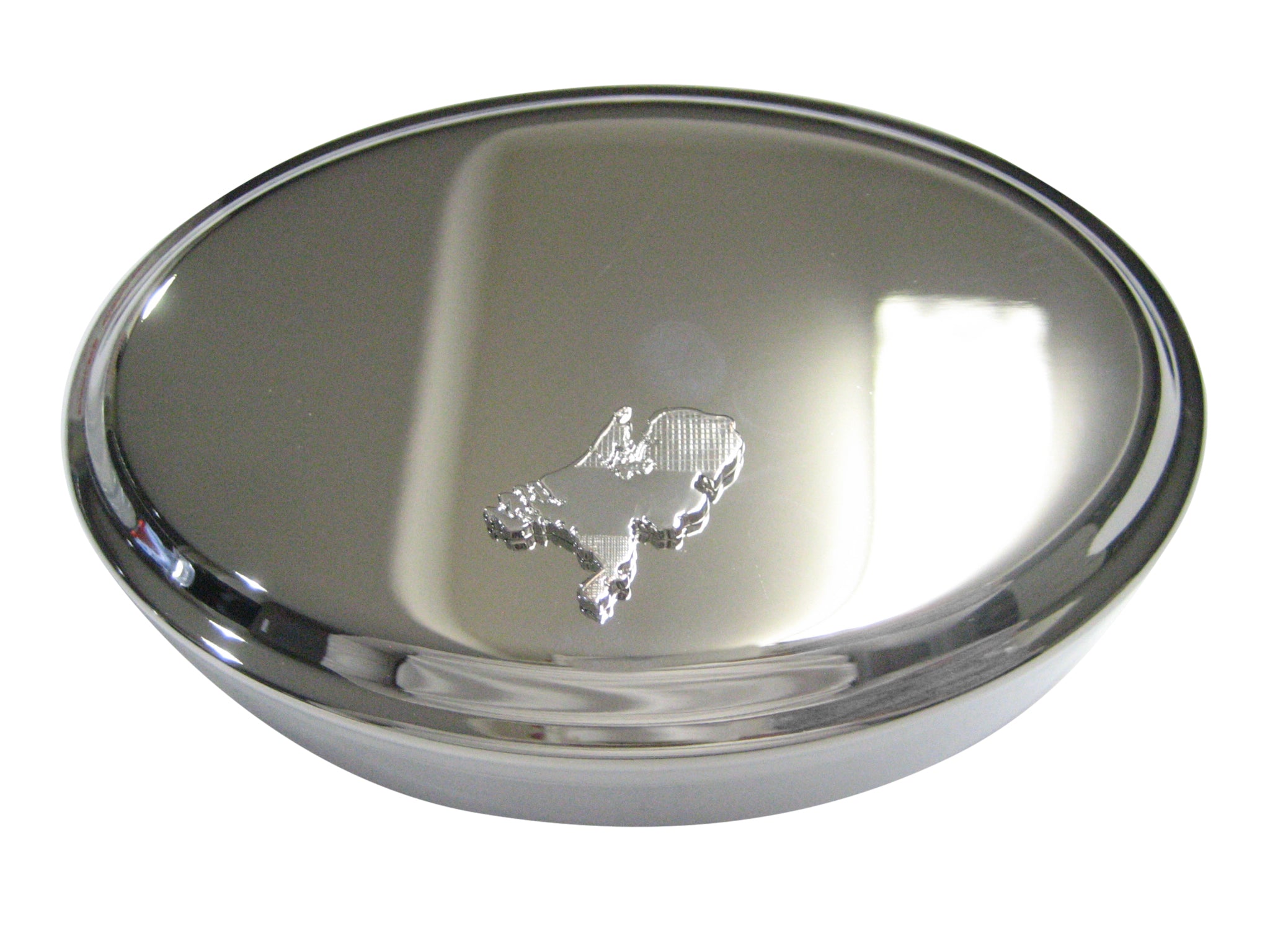 Netherlands Map Shape and Flag Design Oval Trinket Jewelry Box