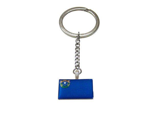 Nevada State Flag Pendant Keychain