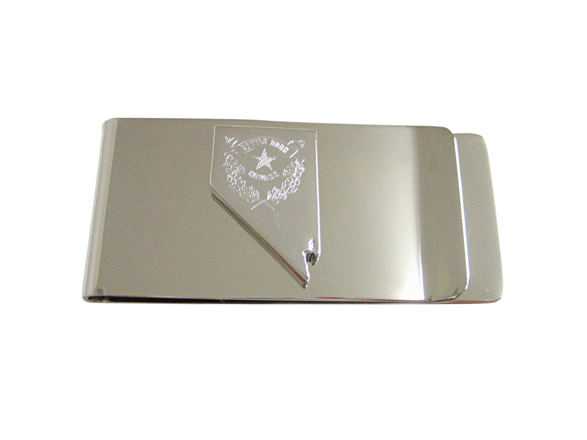 Nevada State Map Shape and Flag Design Money Clip