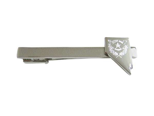 Nevada State Map Shape and Flag Design Square Tie Clip