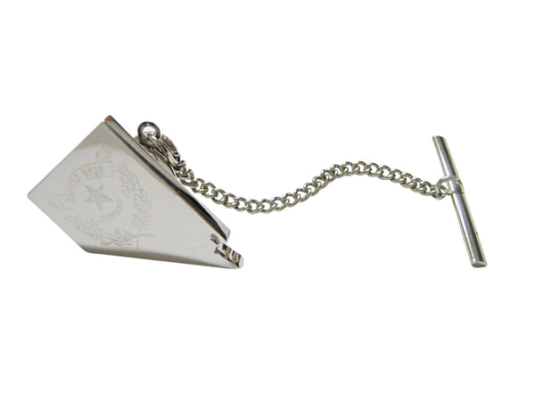 Nevada State Map Shape and Flag Design Tie Tack