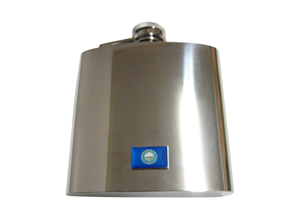 New Hampshire State Flag Pendant 6 Oz. Stainless Steel Flask
