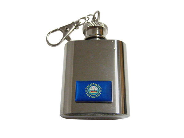 New Hampshire State Flag Pendant Keychain Flask