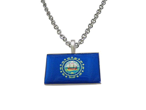 New Hampshire State Flag Pendant Necklace