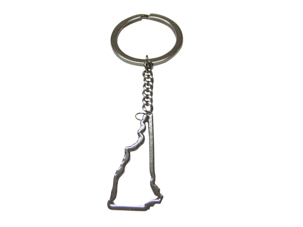 New Hampshire State Map Outline Keychain