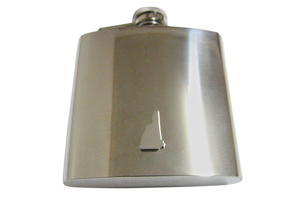 New Hampshire State Map Shape 6 Oz. Stainless Steel Flask