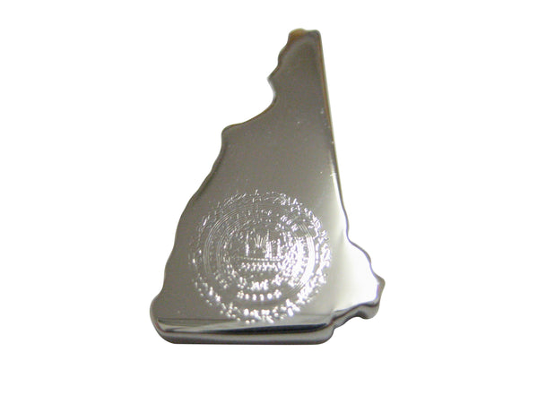 New Hampshire State Map Shape and Flag Design Magnet