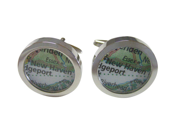 New Haven Connecticut Map Cufflinks