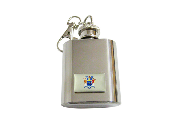 New Jersey State Flag Keychain Flask