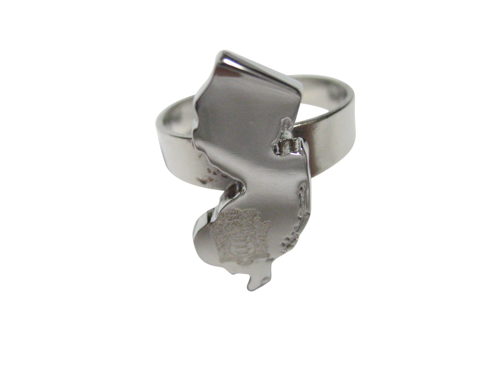 New Jersey State Map Shape and Flag Design Adjustable Size Fashion Ring