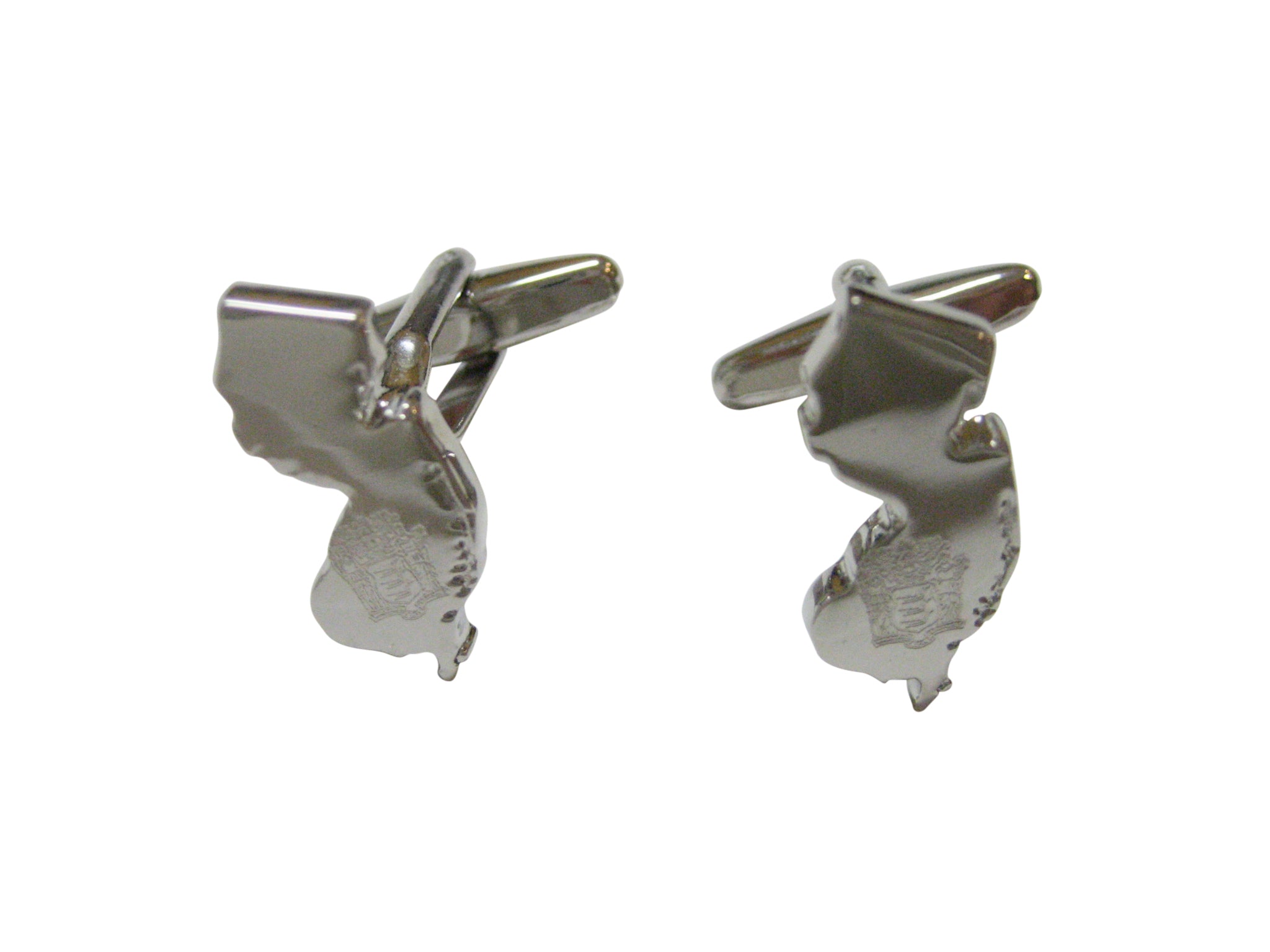 New Jersey State Map Shape and Flag Design Cufflinks
