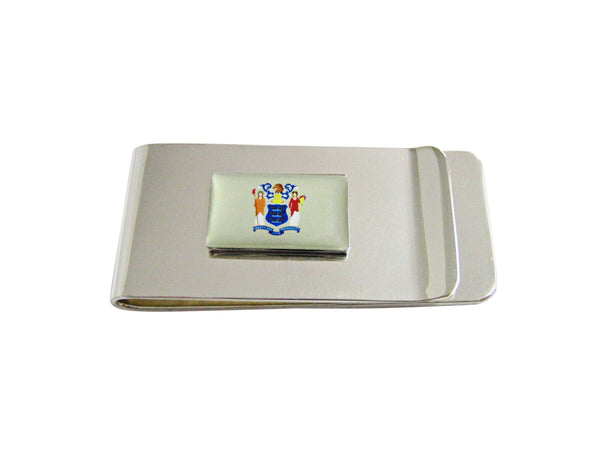 New Jersey State Flag Pendant Money Clip
