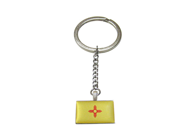 New Mexico State Flag Pendant Keychain