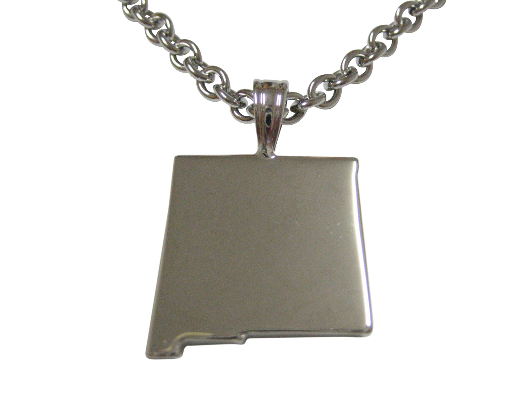 New Mexico State Map Shape Pendant Necklace