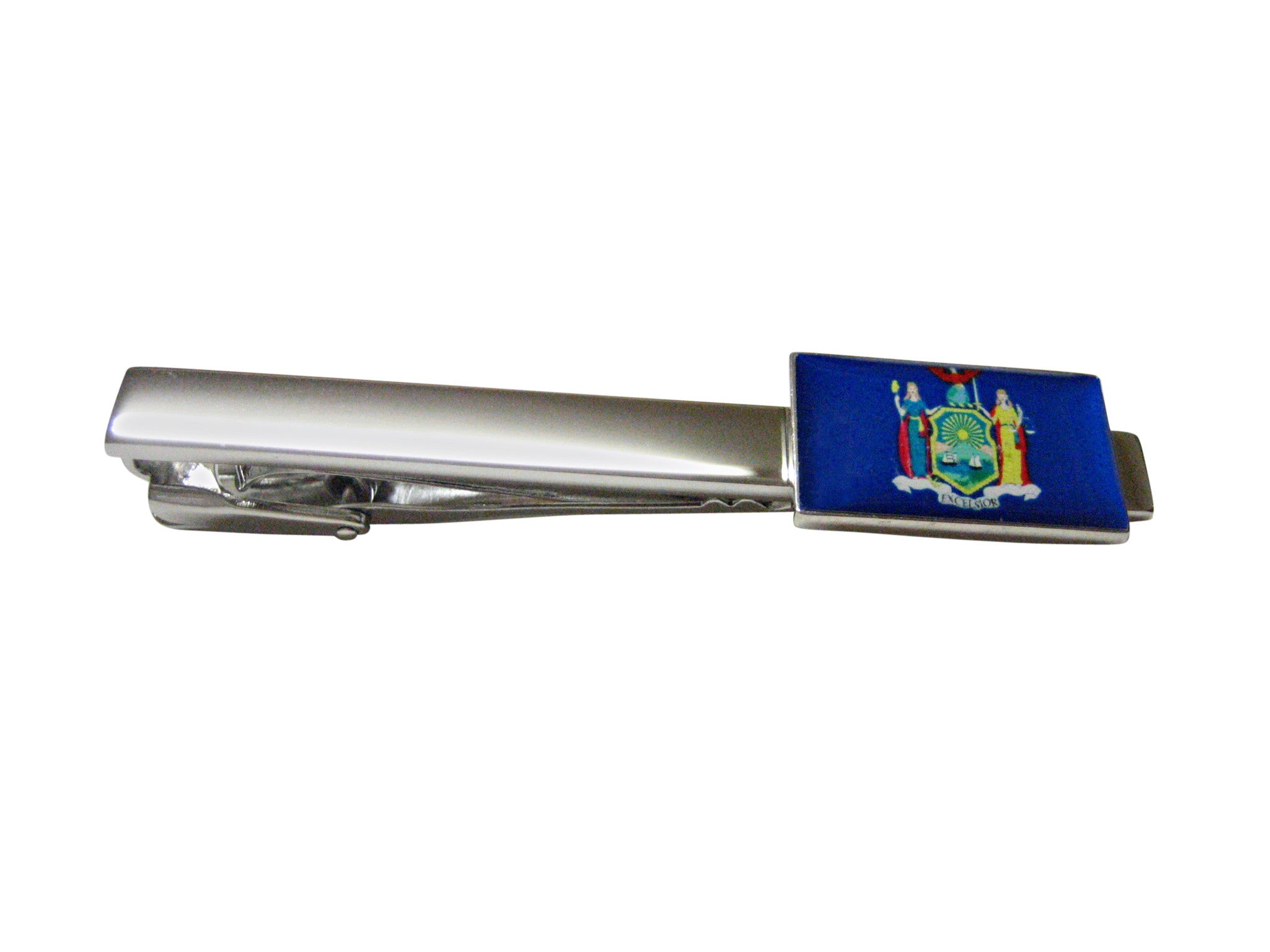 New York State Flag Square Tie Clip
