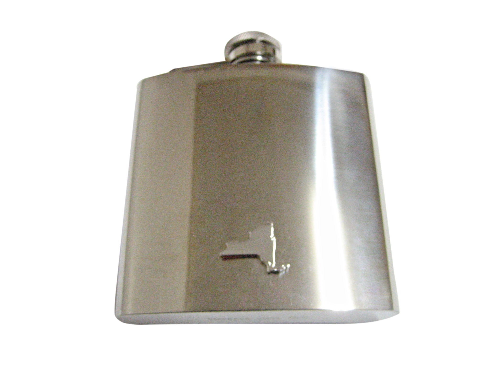 New York State Map Shape 6oz Flask