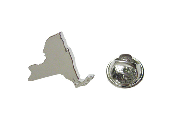 New York State Map Shape Lapel Pin