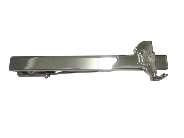 New York State Map Shape and Flag Design Tie Clip