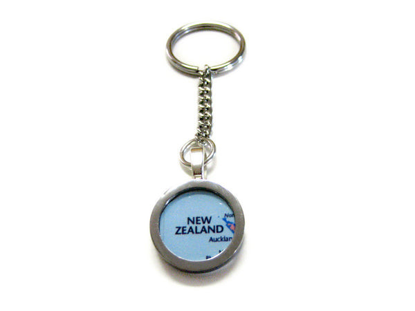 New Zealand Map Pendant Keychain