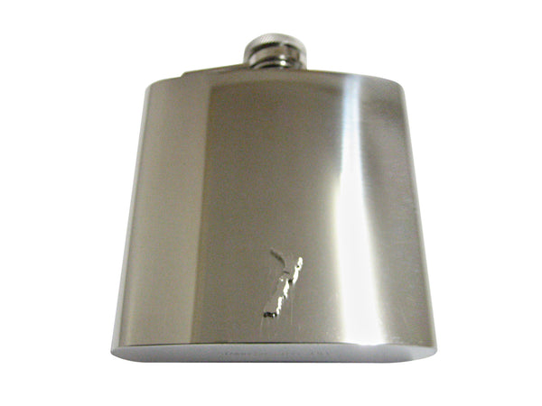 New Zealand Map Shape 6 Oz. Stainless Steel Flask