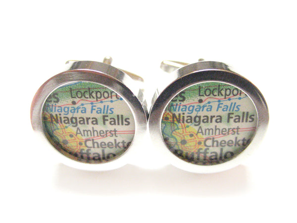 Niagara Falls Map Cufflinks