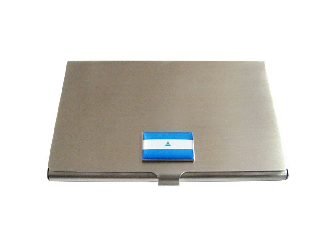 Nicaragua Flag Pendant Business Card Holder