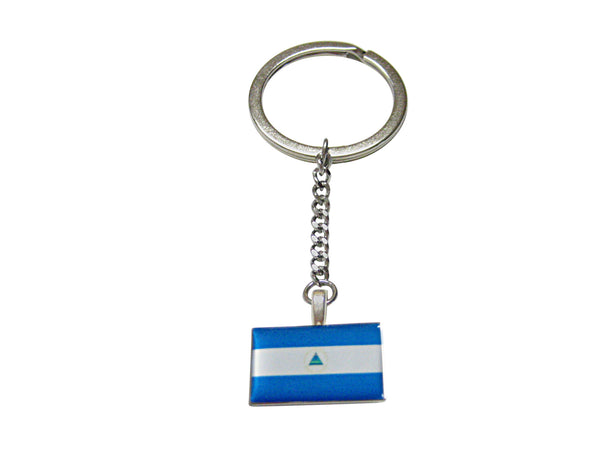 Nicaragua Flag Pendant Keychain
