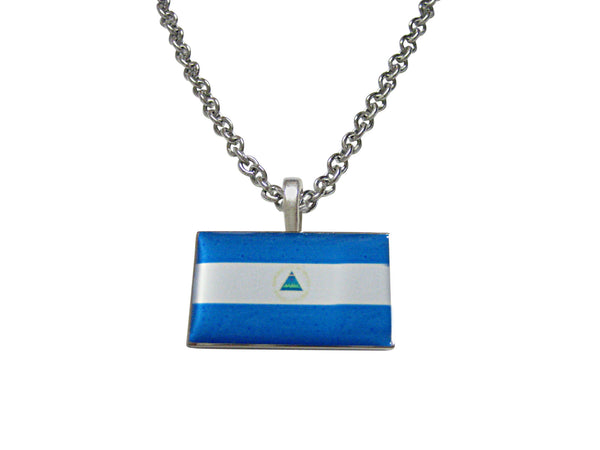 Nicaragua Flag Pendant Necklace