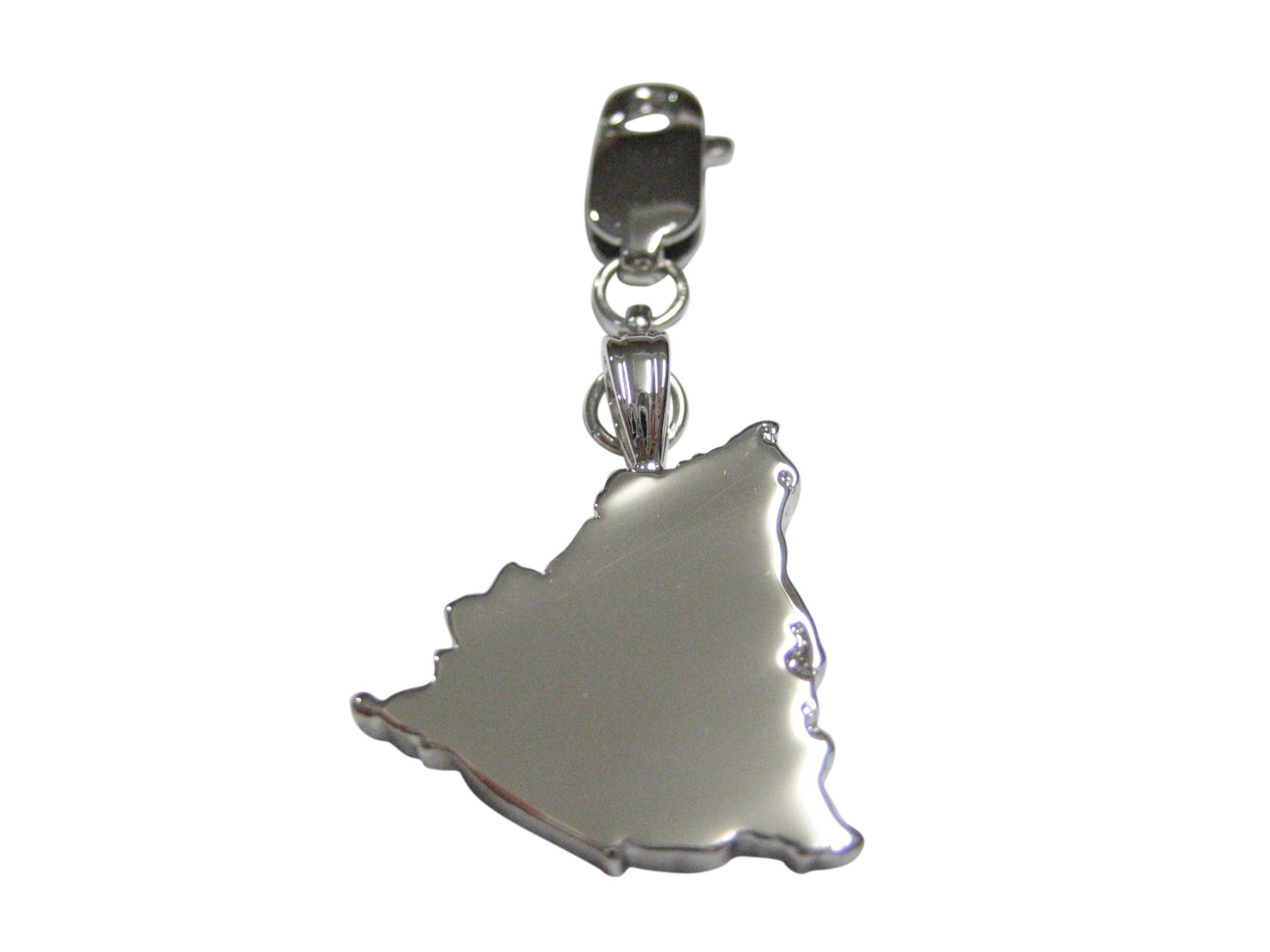 Nicaragua Map Shape Pendant Zipper Pull Charm