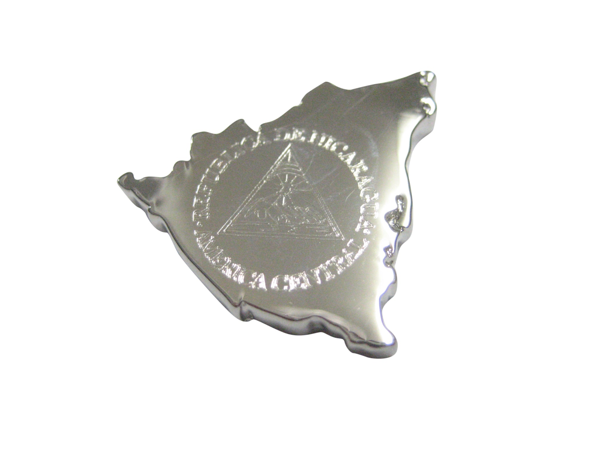 Nicaragua Map Shape and Flag Design Magnet
