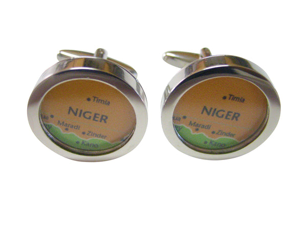 Niger Map Pendant Cufflinks