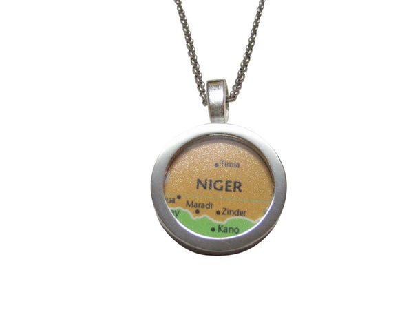 Niger Map Pendant Necklace