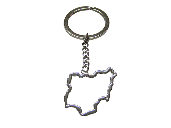 Nigeria Map Outline Keychain
