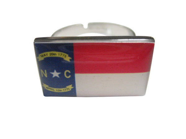 North Carolina Flag Adjustable Size Fashion Ring