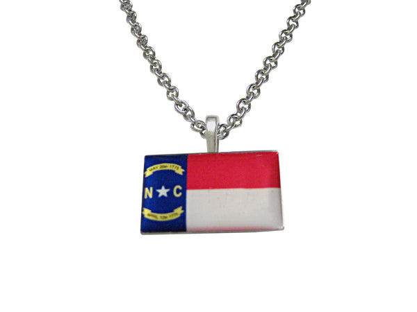 North Carolina Flag Pendant Necklace