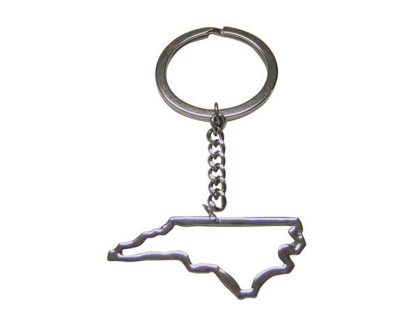 North Carolina State Map Outline Keychain