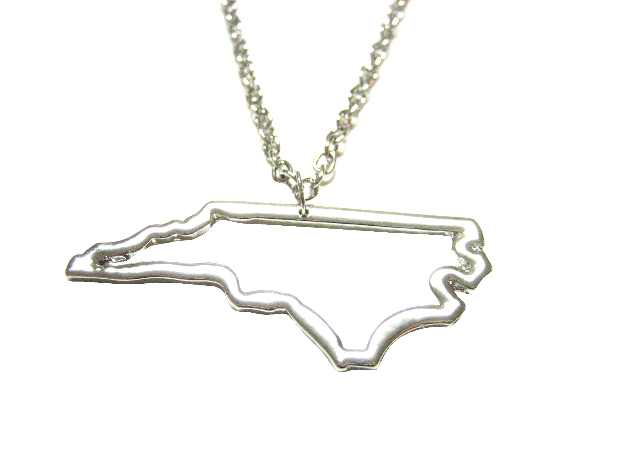 North Carolina State Map Pendant Necklace