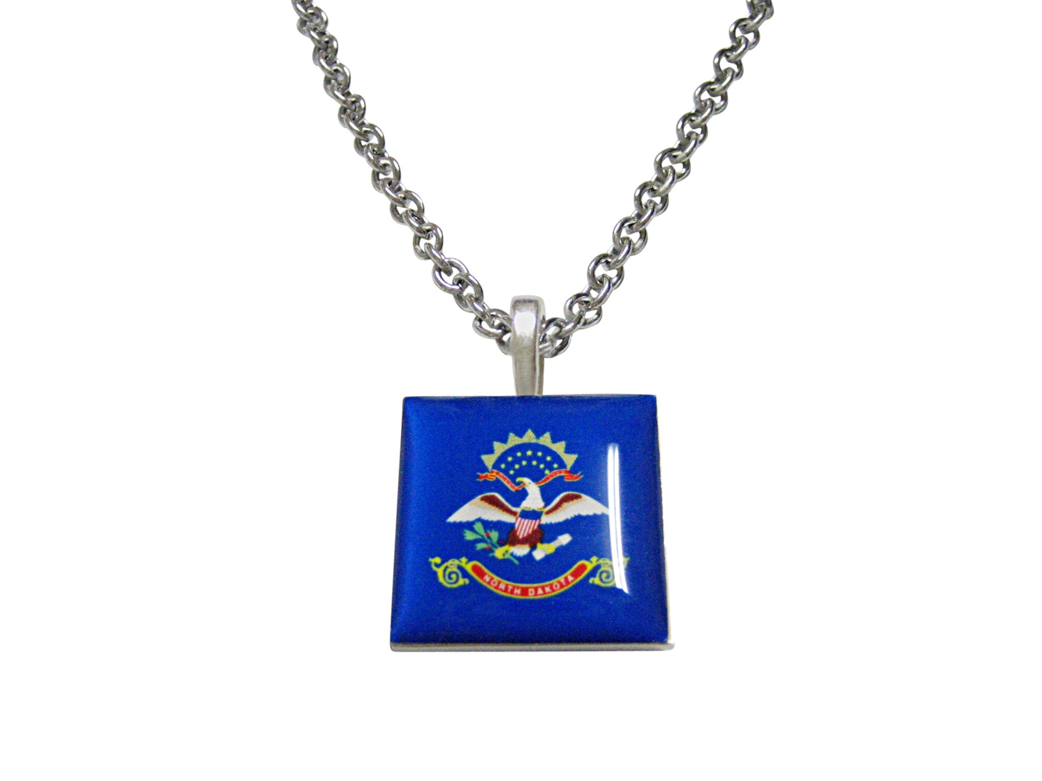 North Dakota State Flag Necklace