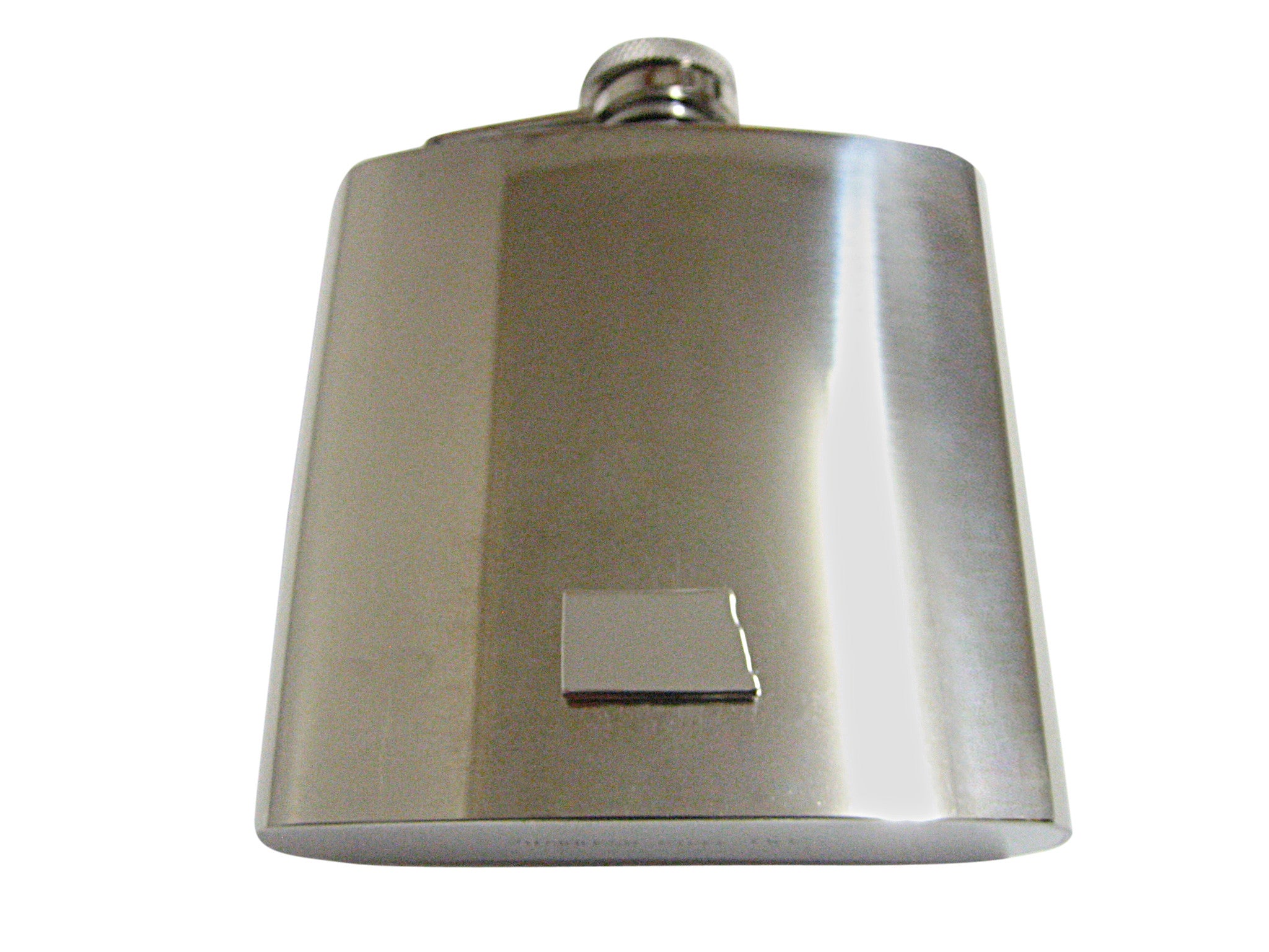 North Dakota State Map Shape 6 Oz. Stainless Steel Flask