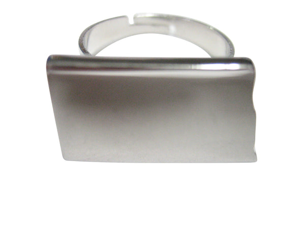 North Dakota State Map Shape Adjustable Size Fashion Ring