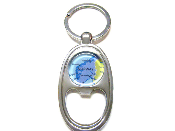 Norway Map Bottle Opener Key Chain
