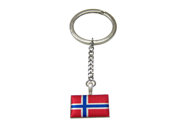 Norway Flag Pendant Keychain