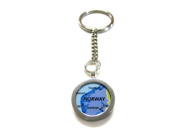 Norway Map Pendant Keychain