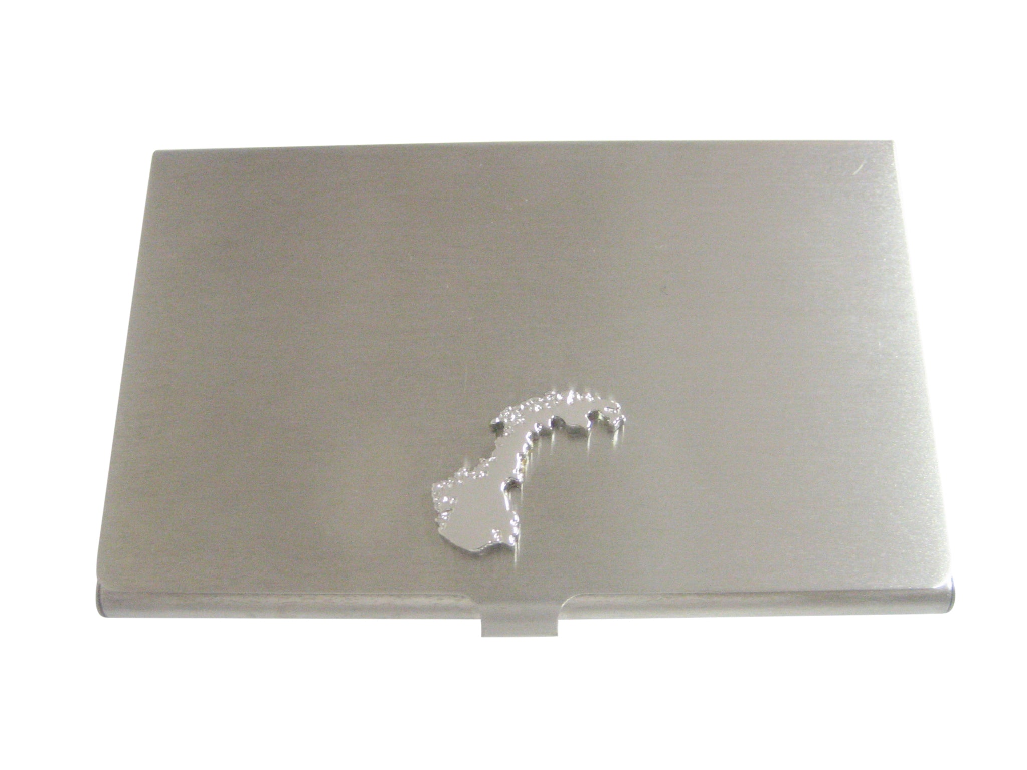 Norway Map Shape Pendant Business Card Holder