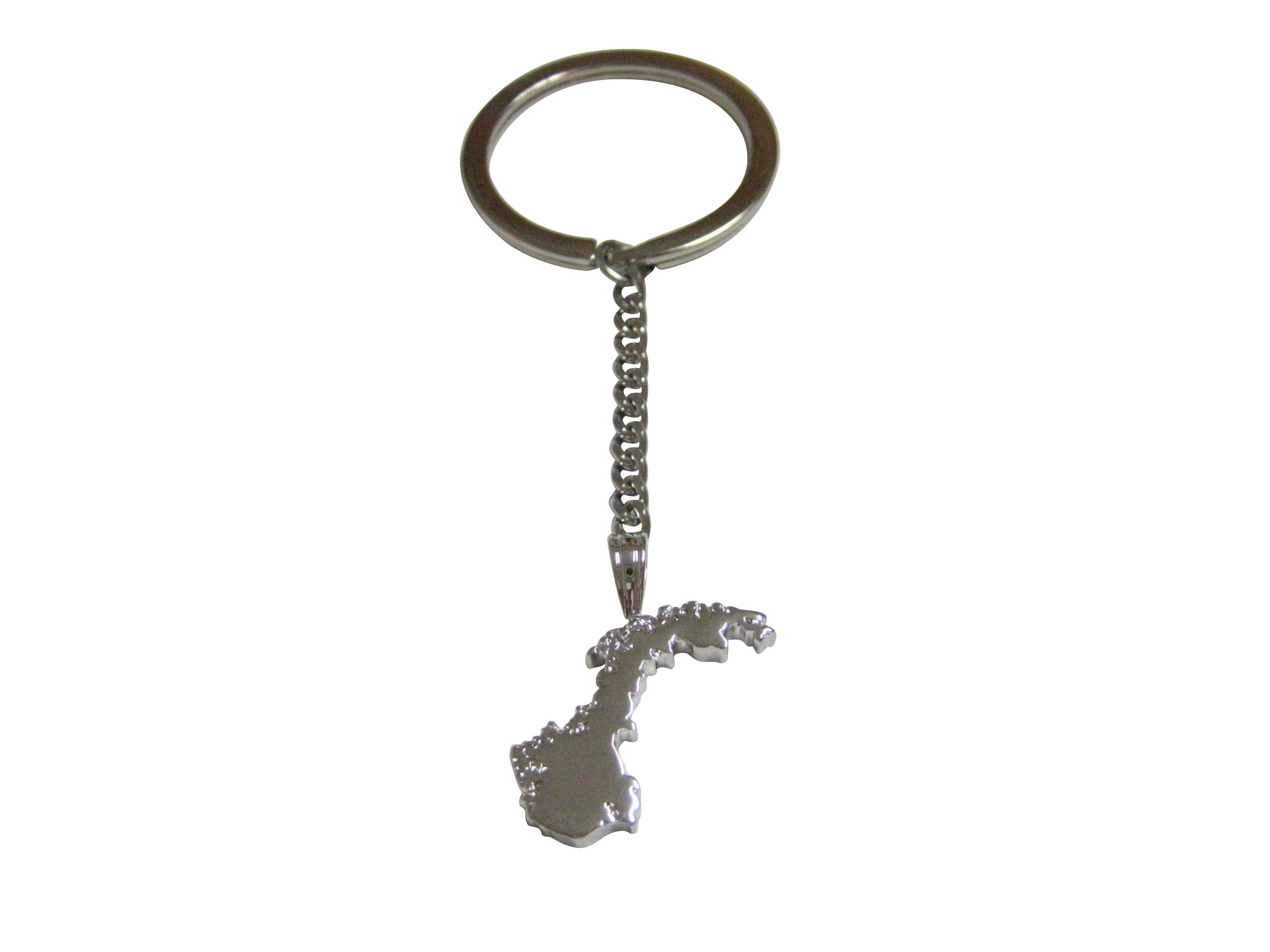 Norway Map Shape Pendant Keychain